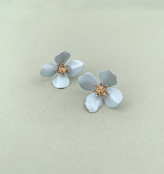 Blue Floral Earrings