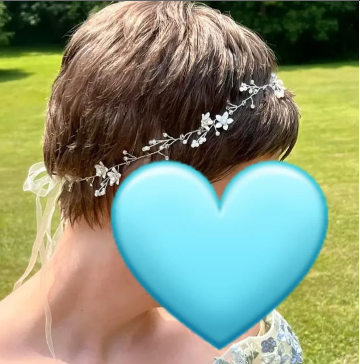 Moonstone floral hair wreath