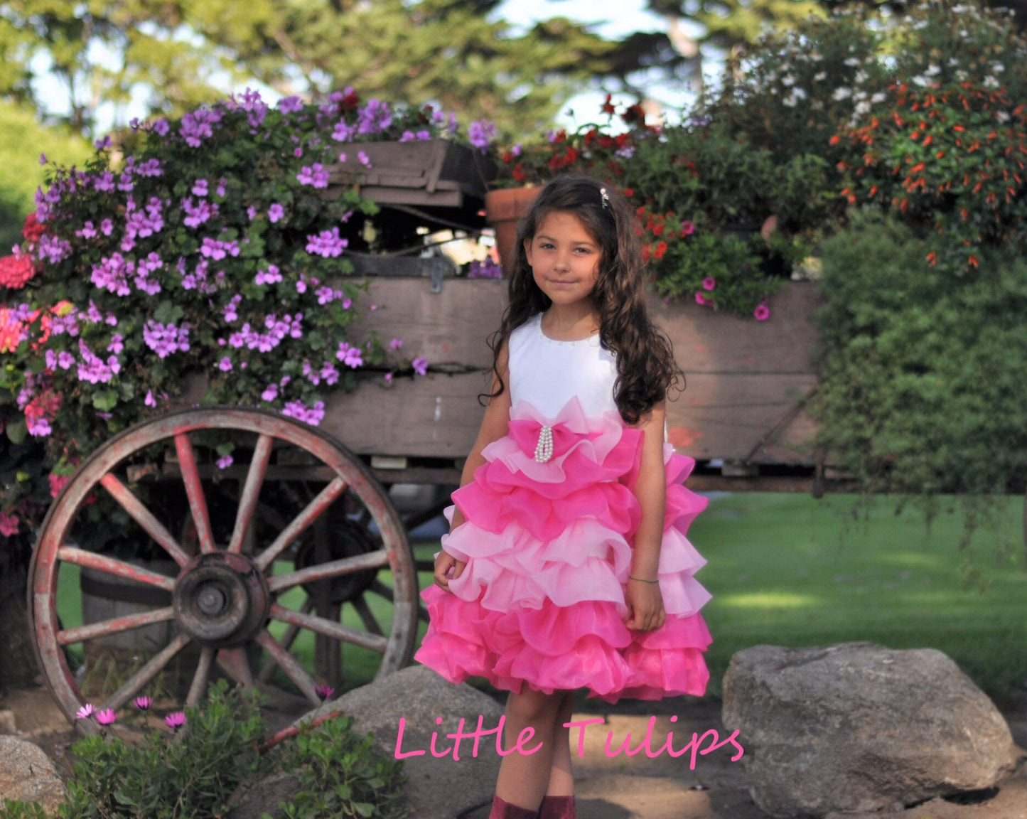 Pink Ruffle Tea Party Dress