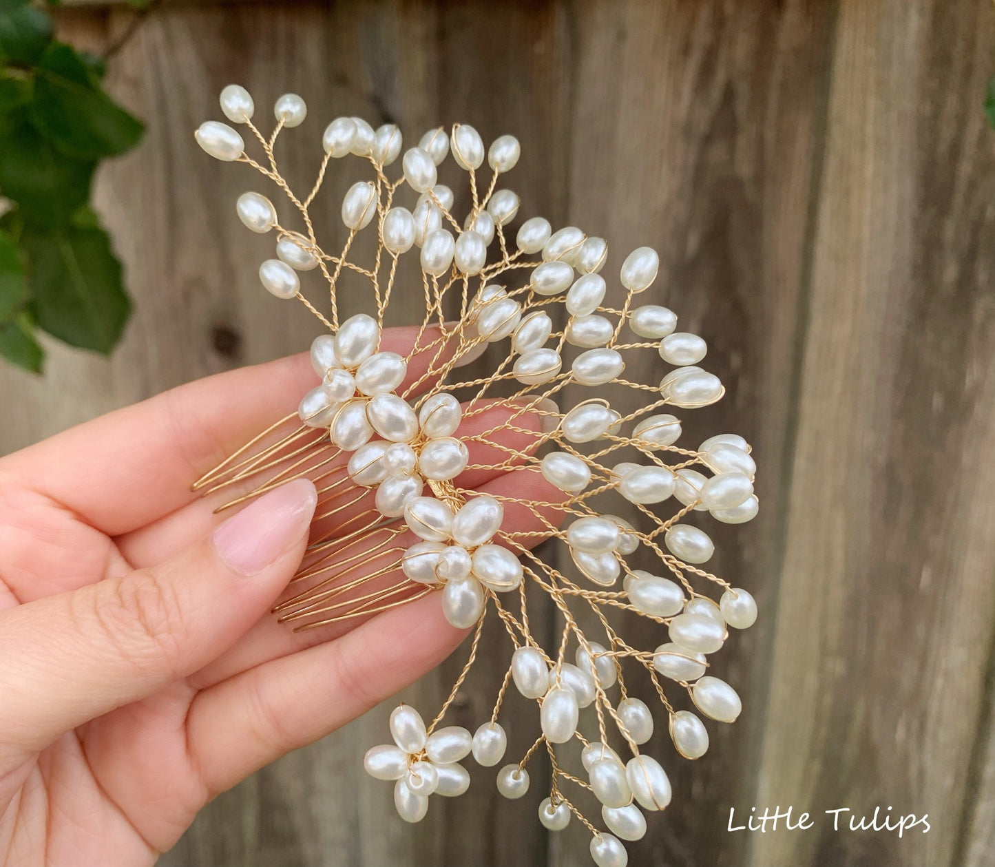 Pearl Bridal Hair Comb