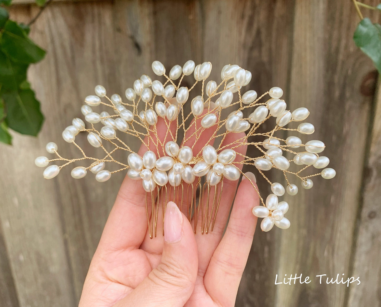 Pearl Bridal Hair Comb