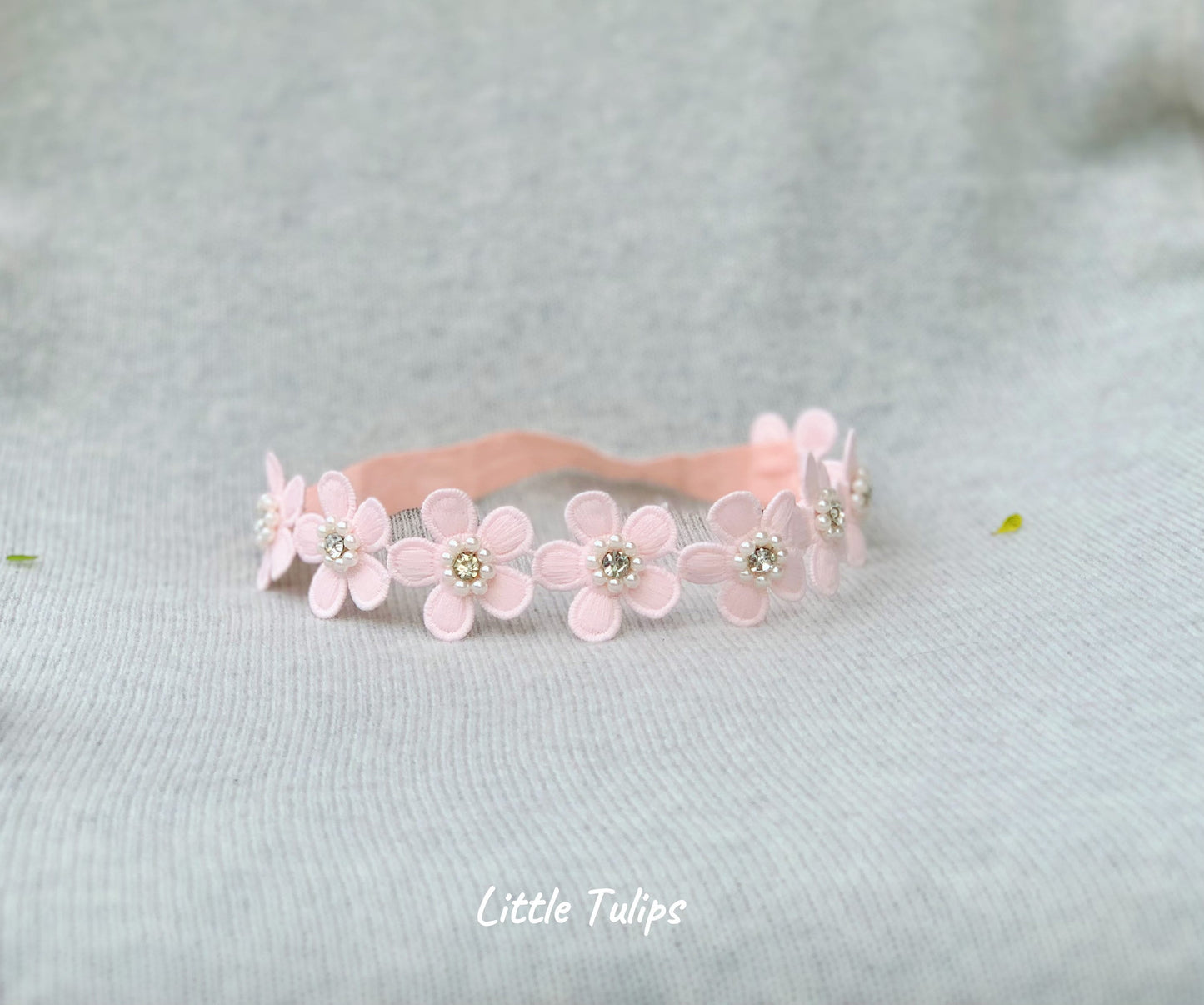 Pink/White Baby Floral Headband