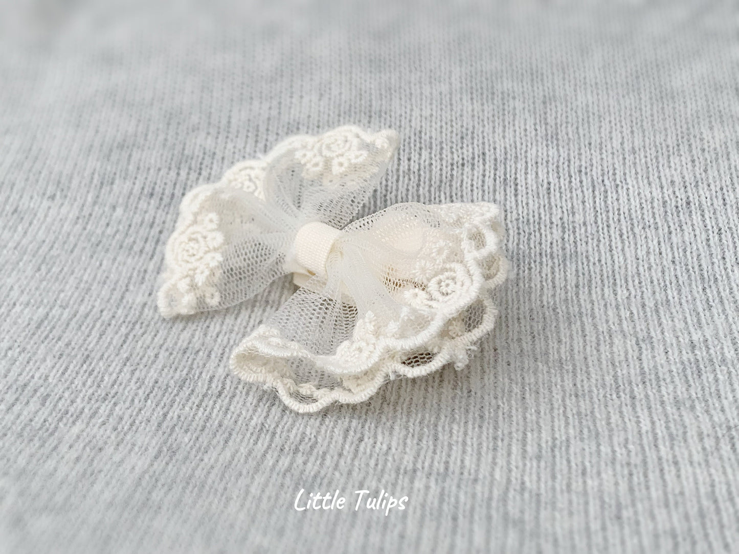 Ivory Baby Lace Bow Headband