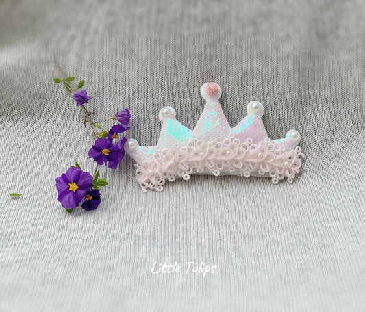 Pink Baby Mermaid Birthday Crown