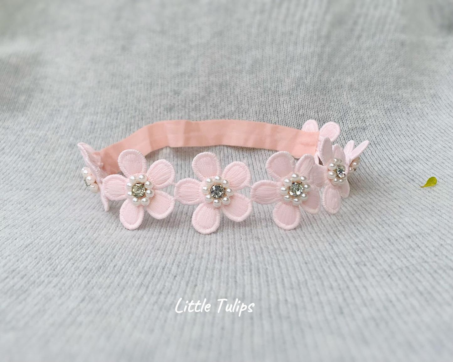 Pink/White Baby Floral Headband