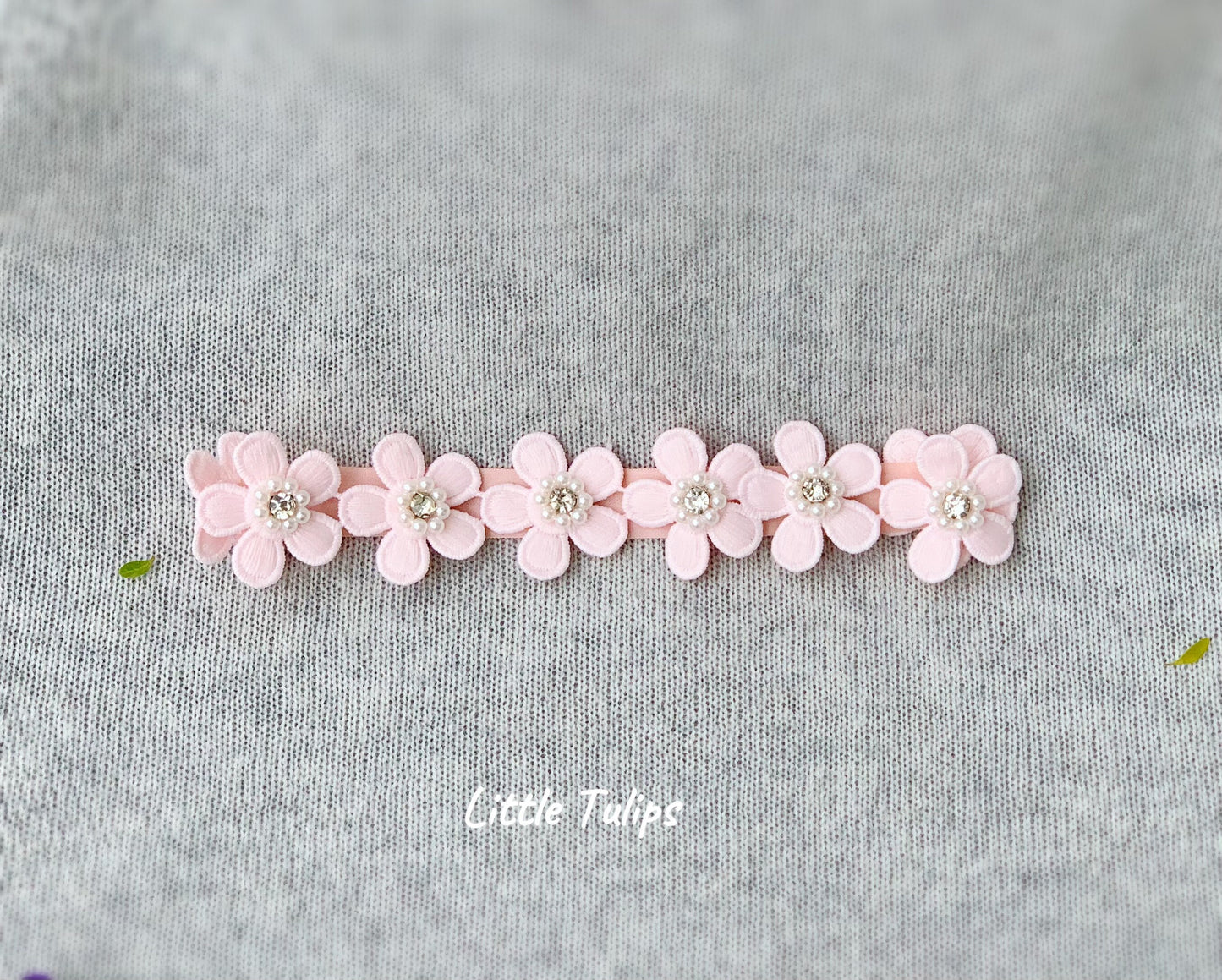 Pink/White Baby Floral Headband