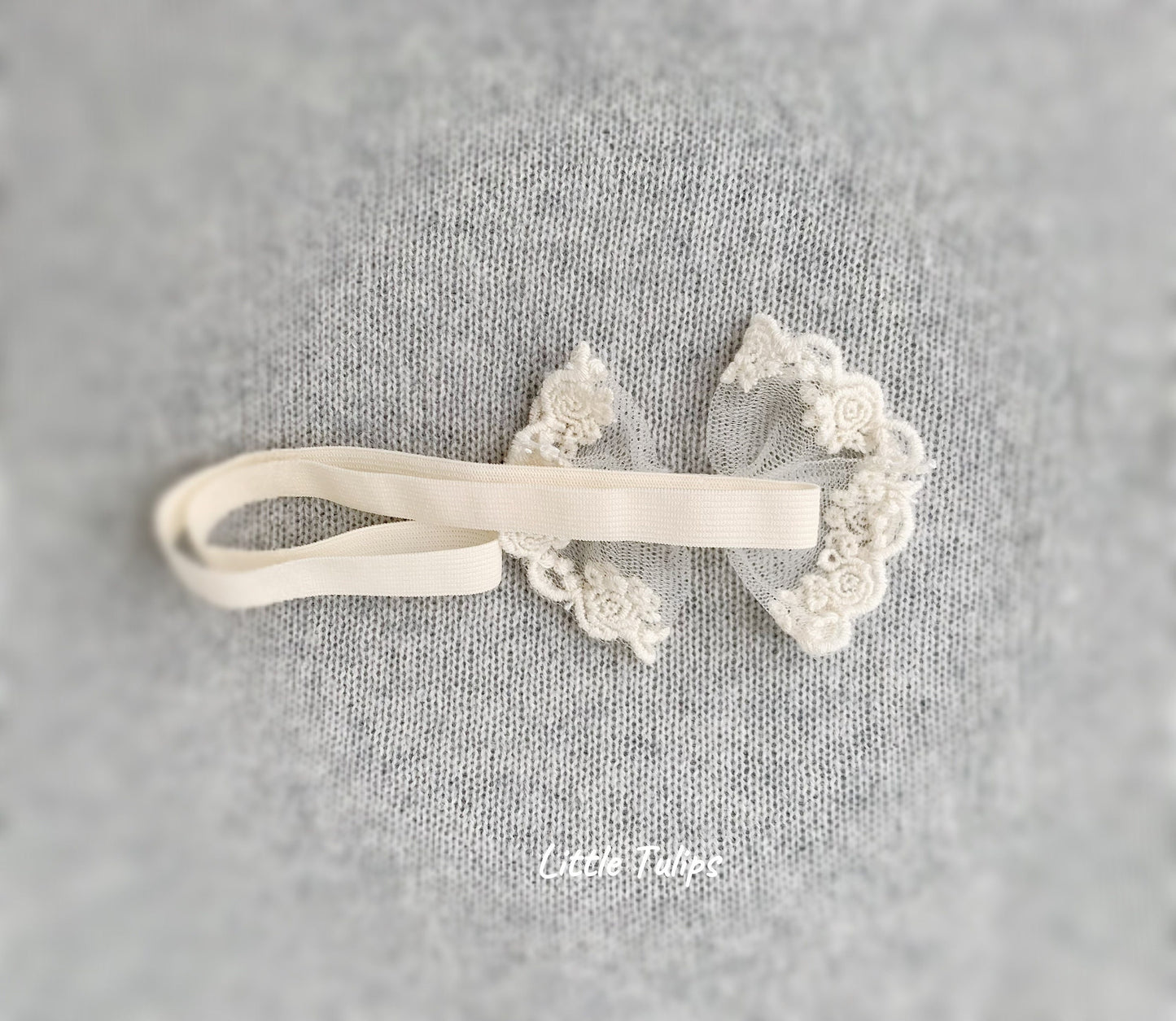 Ivory Baby Lace Bow Headband