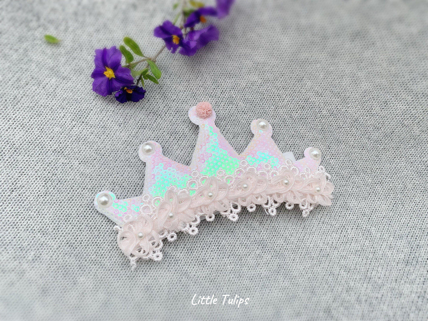 Pink Baby Mermaid Birthday Crown