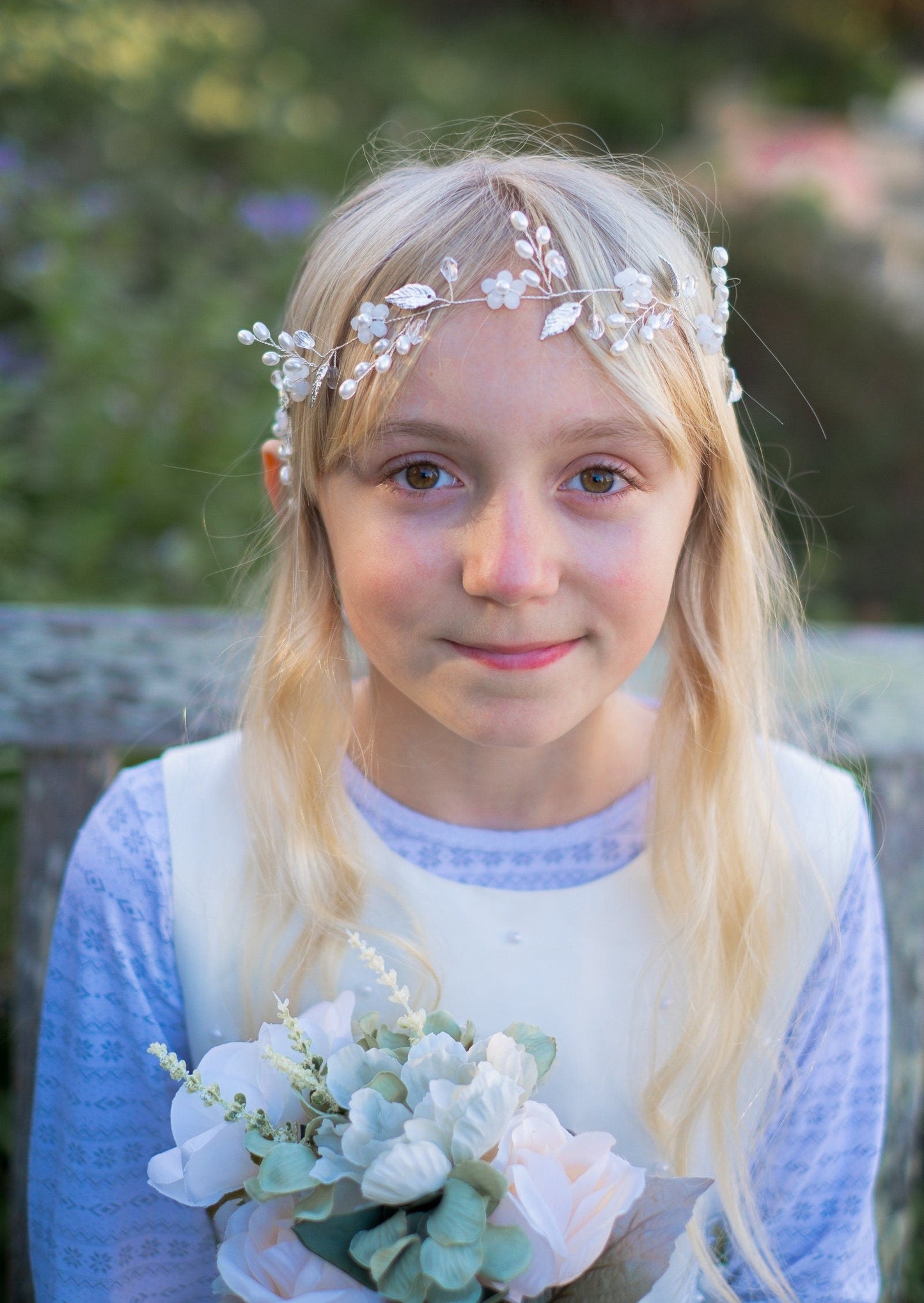 Crystal floral hair wreath