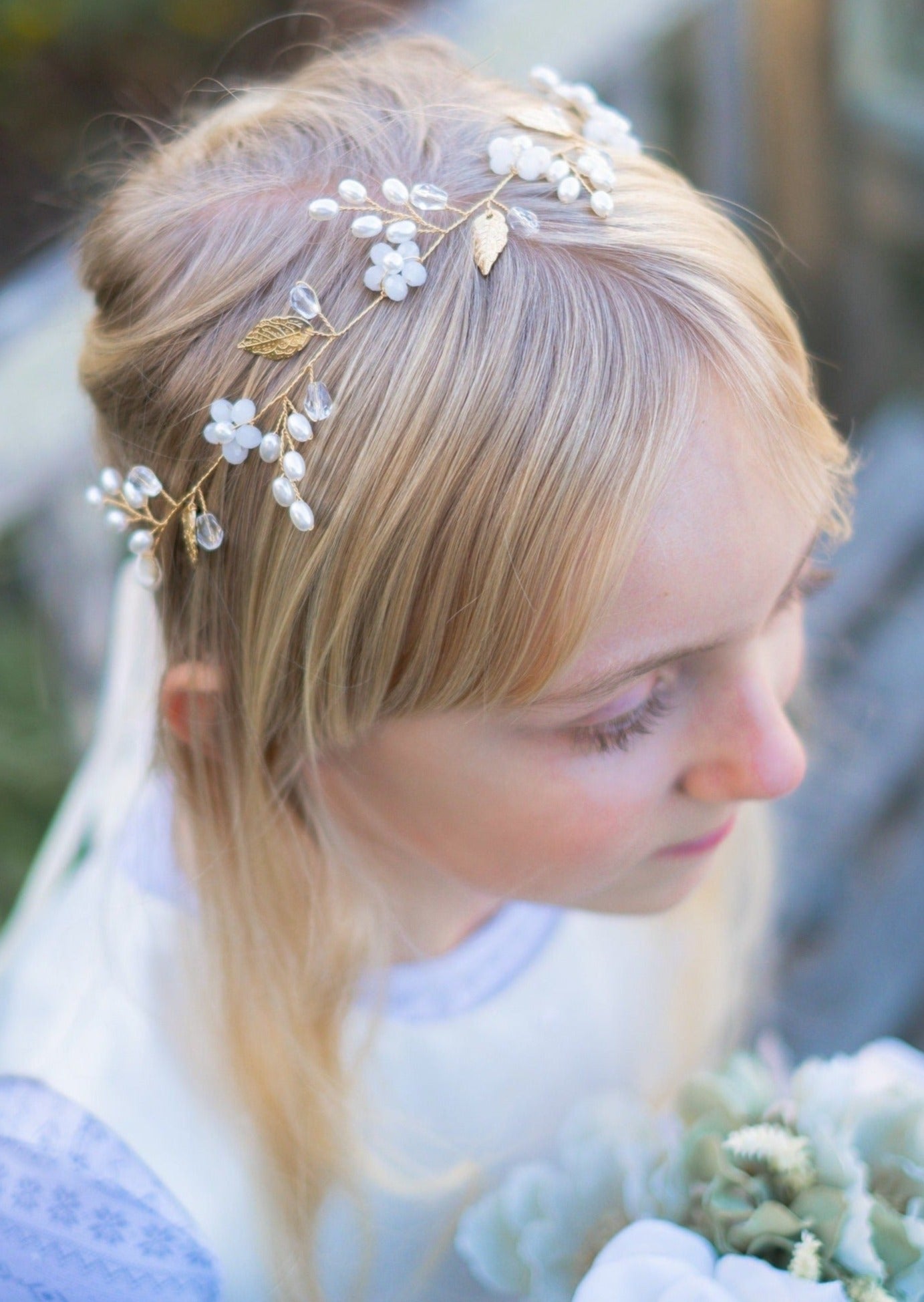 Crystal floral hair wreath