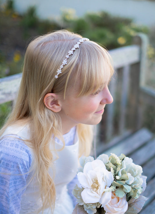 Light gold foral headband