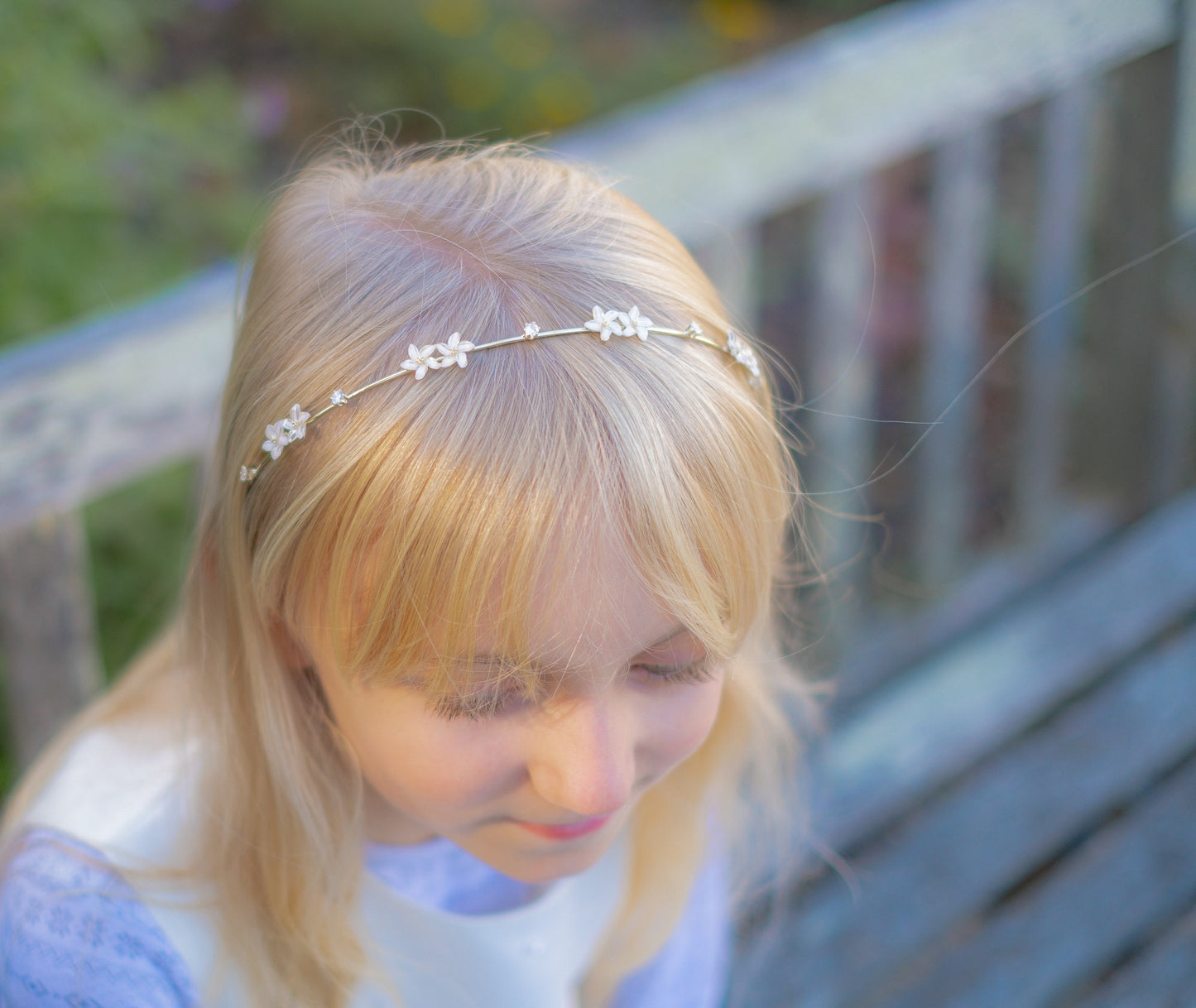 Champagne gold floral headband