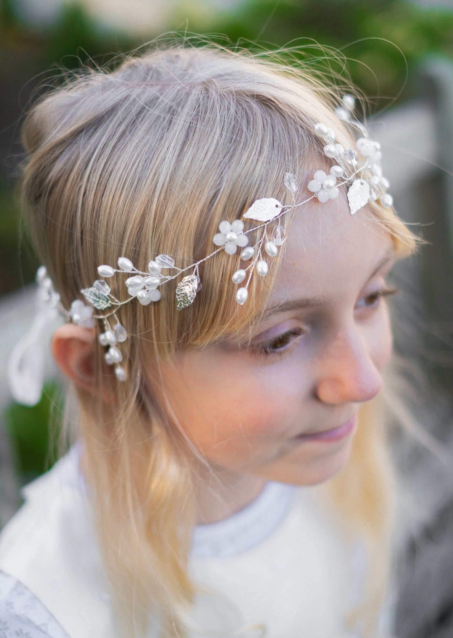 Crystal floral hair wreath