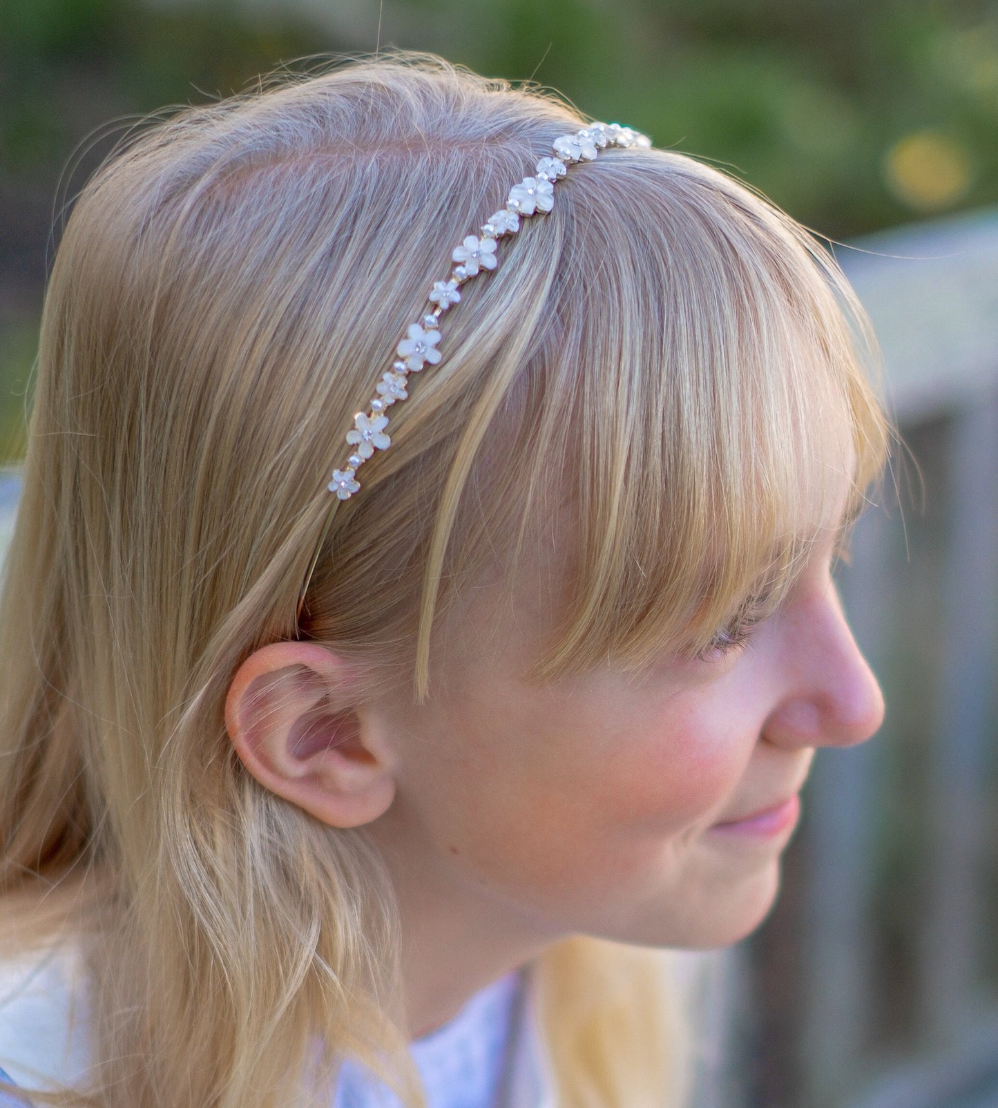 Light gold foral headband