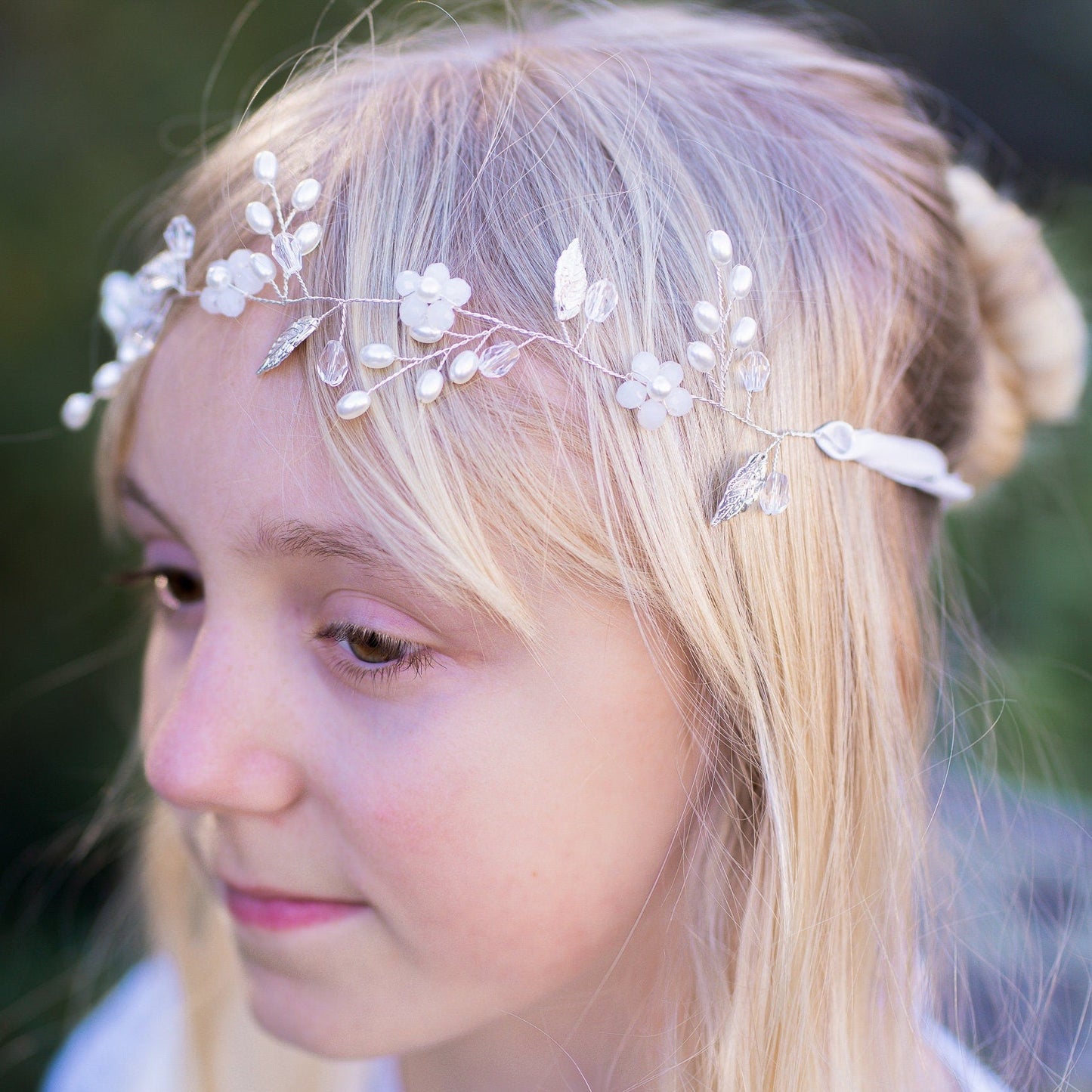 Crystal floral hair wreath