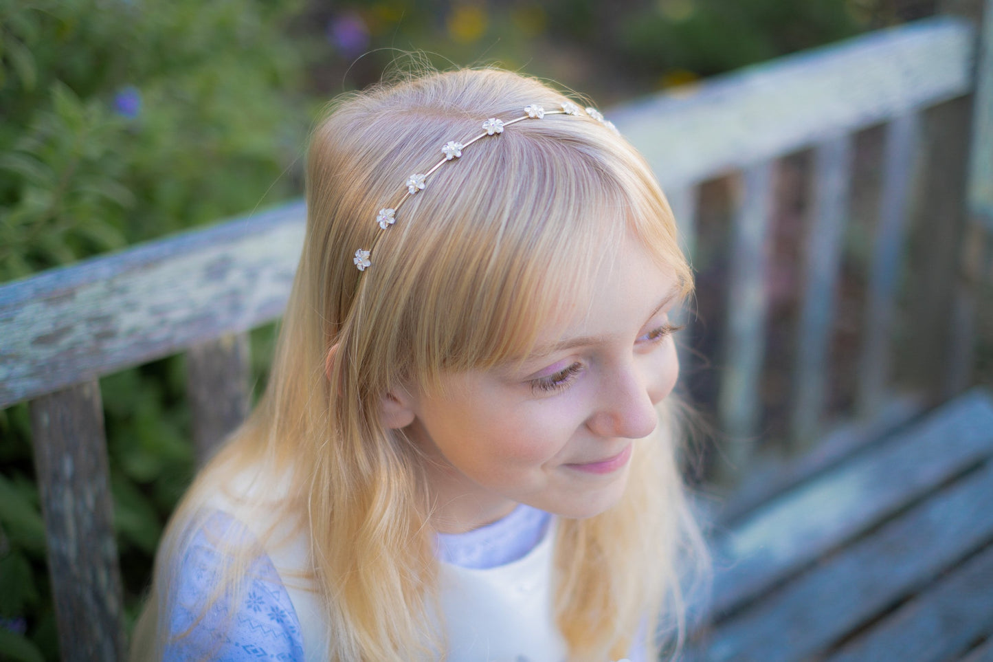 Champagne gold floral headband